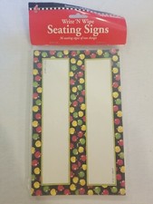 1994 VINTAGE Wipe N Write SEATING SIGNS 36 COUNT OF ONE DESIGN NIP NOS