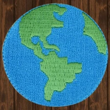 Planet Earth Embroidered Patch — Iron On