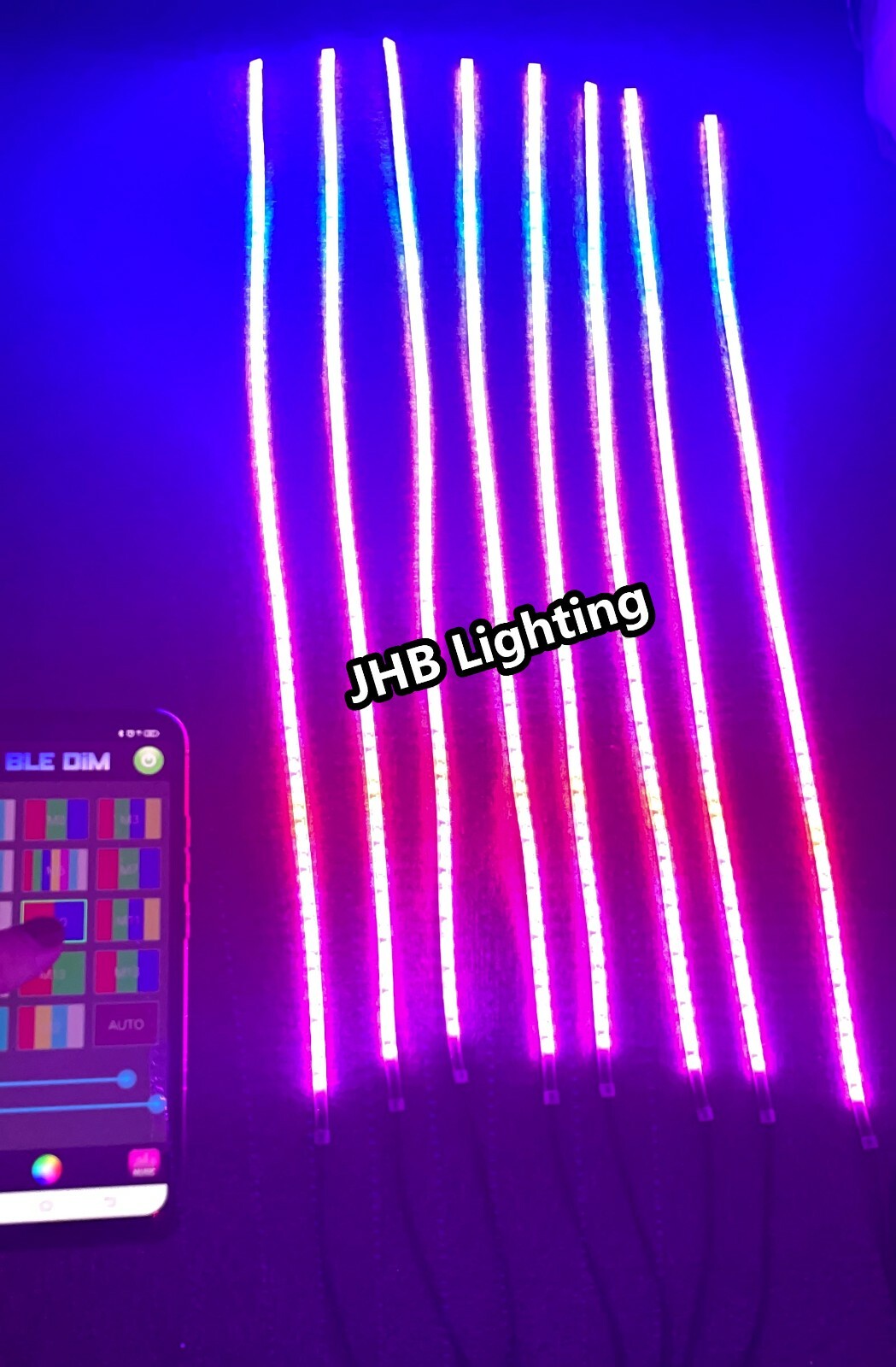 JHB 8PCS 4FT 48"APP Remote Dream CHASING LED Polaris Slinshot Hood