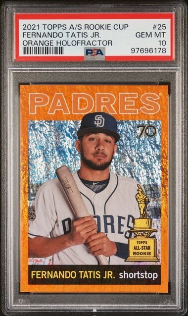 2021 Topps All-Star Rookie Cup - Orange Holofractor Fernando Tatís Jr PSA 10 /25