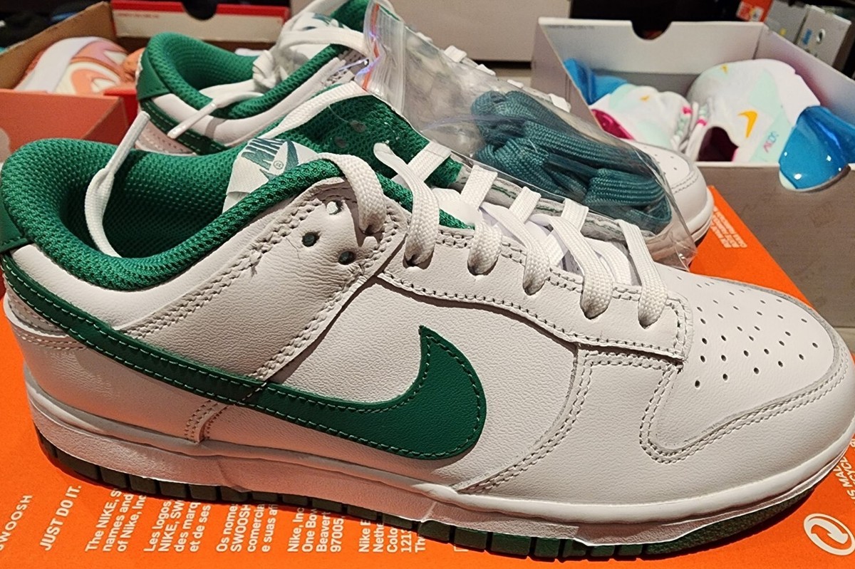 Nike Dunk Low White Green Noise DD1503-112 Women's Size 7 | eBay