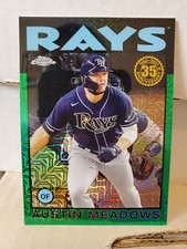 Austin Meadows 2021 Topps Silver Pack #86BC-6 1986 Green Refractor /99 Rays