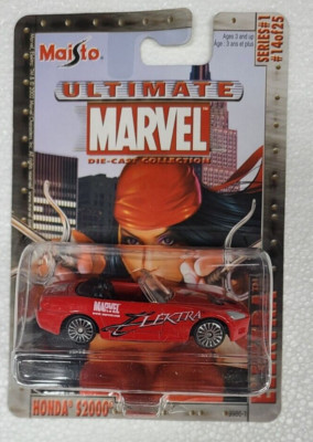 Maisto Ultimate Marvel Series #1 14 of 25 Elektra Honda S2000 1:64
