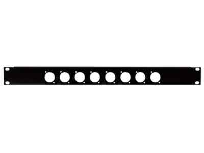 DAP 19'' Panel 1HE für 8  XLR Einbaubuchsen (D-Size)