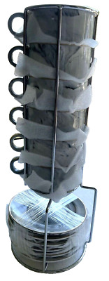 Expresso Mug Set Of 6 Wit Atte Cafe Mocha 3oz.Fl. Cup  Gray