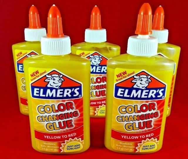 Elmer's Color Changing Glue Yellow to Red 5 oz Add Sun Great for Slime
