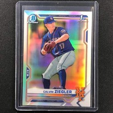 2021 Bowman Draft CALVIN ZIEGLER Chrome Prospect 1st Bowman Refractor #123
