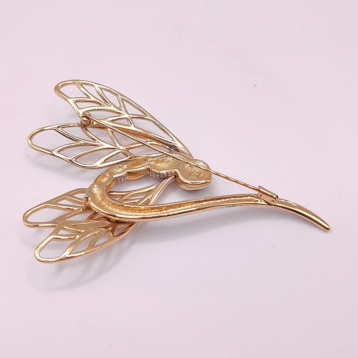 ⭐ Pierre Lang Brosche Anstecknadel Stecker Pin Anhänger Perle Stein Gold 025 ⭐