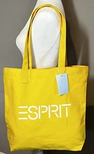 ESPRIT Vintage Throw-back 90's Yellow Canvas Tote NWT Authentic SEE DESCRIPTION