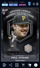 [DIGITAL CARD] TOPPS BUNT 2024 PAUL SKENES RC,ROOKIE OF THE YEAR AWARD, PIRATES