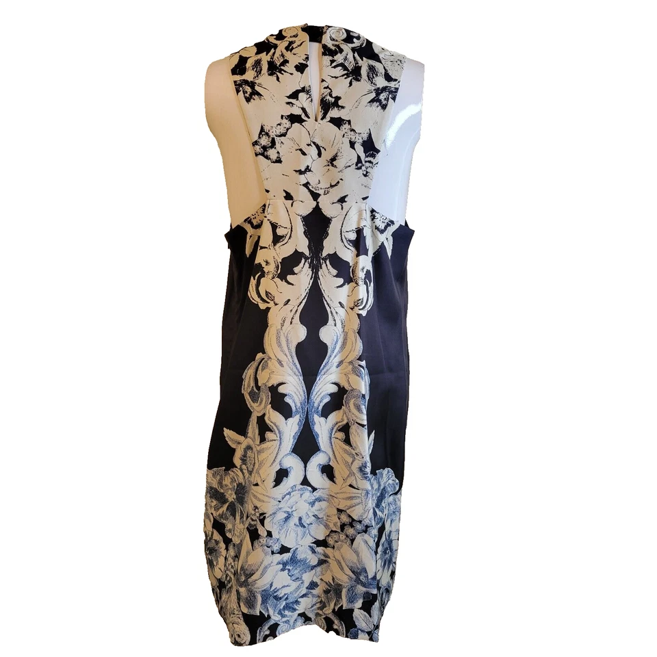 tibi size 10 dress women sheath scoop round neck sleeveless paisley flower zip - Image 4 of 4