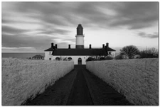 SOUTER LIGHTHOUSE UK - 18" x 12" PRINT - HISTORICAL B&W LANDSCAPE PHOTOGRAPHY