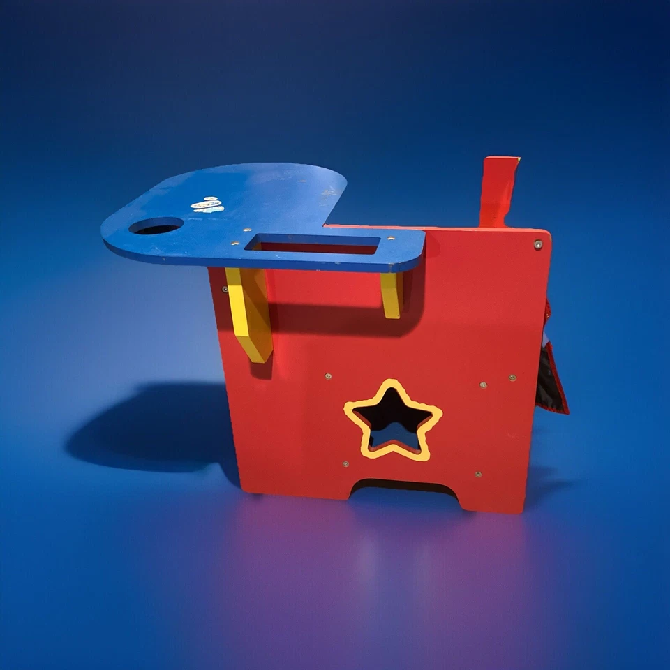 Escritorio de estudiante de colección de una pieza de metal y madera con almacenamiento debajo del asiento Foto 2 de 4