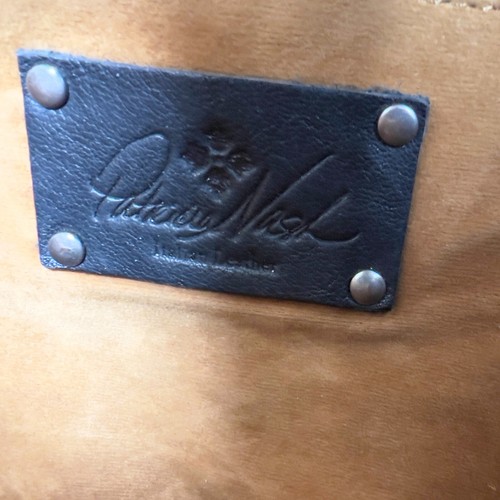 Patricia Nash Bag Black Saddle Shoulder Italian Leather Purse Magnetic Snap - Picture 11 of 20