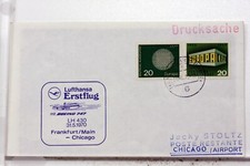 F297    LUFTHANSA ALLEMAGNE  LUFTPOST FIRST FLIGHT PREMIER 1° VOL AVION  COVER 