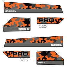 Decal Kit Fits Polaris Ranger 4000d Pro Xd 4000 Graphics Set Diesel Orange Camo