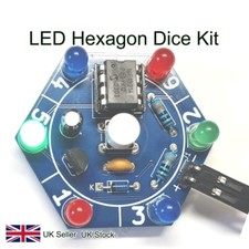 LED Hexagon Electronic Dice Kit, high quality, great for hobby and beginners