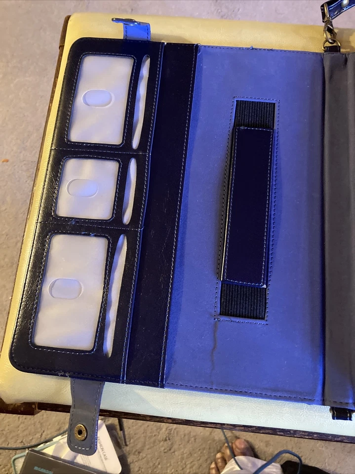 Envelope Wallet Strap Leather Case Cover For Samsung Tab S7/S7 Plus (Blue Color) - Image 4 of 4