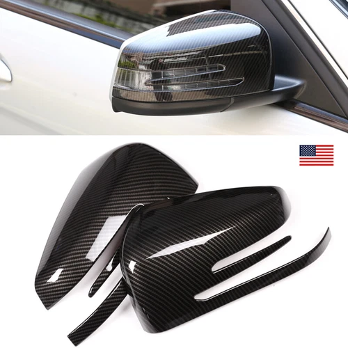 Carbon Fiber Rearview Mirror Cover Frame Cap For Benz A B C E S CLA GLA CLS GLK