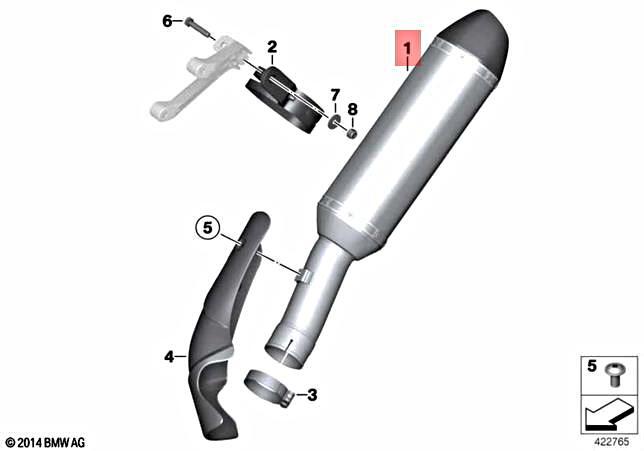 Genuine BMW K46 K47 0D12 0D22 0D32 0D42 0517 0534 Muffler 