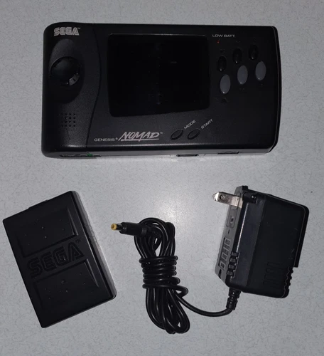 Sega Nomad with Battery Pack OEM Power Supply Fully Recapped LED Backlight Works