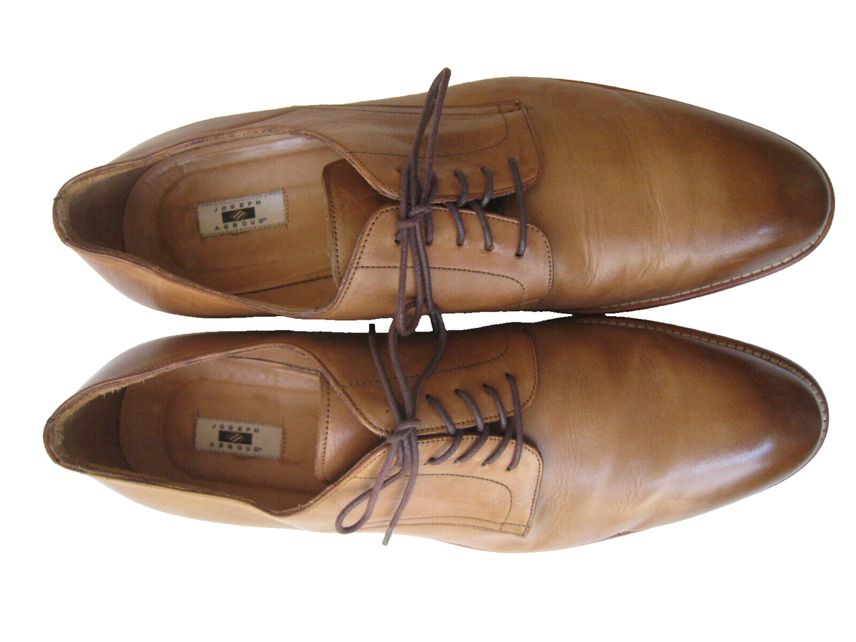 Joseph Abboud Men\'s Tan Oxfords JOSEPH ABBOUD brown leather lace up pointed toe... | Depop main image 2