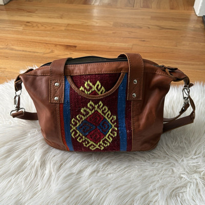 Nena & Co Handwoven Leather Bag
