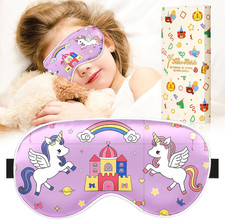 Sleep Mask for Kids - Silk Eye Mask for Sleeping Cute Cartoon Kids Sleep Mask fo