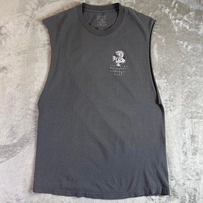 Stone Brewing Arrogant Bastard Ale Cut Off Tank Mens Large Gray Graphic Beer Tee