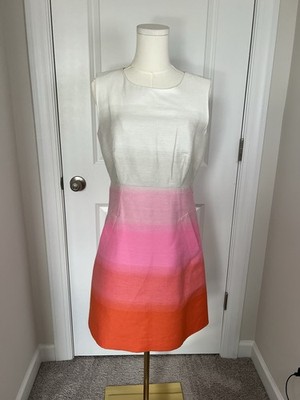 NWT Diane Von Furstenberg Ombré Sleeveless Shift A-line Dress Size 8