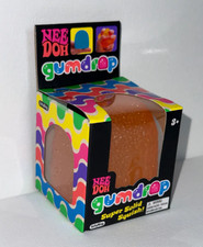 NeeDoh Gumdrop Orange Textured Squishy Sensory Fidget Toy Super Solid Squish New
