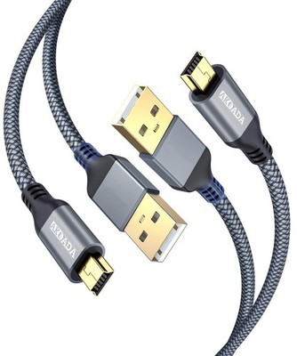 Mini USB Cable [10FT 2 Pack], USB 2.0 Type A to Mini B Cable Braided Charging...