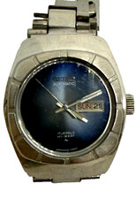 Vtg Seiko blue moon Dial Automatic Stainless Steel Japan 1970's Ladies Watch