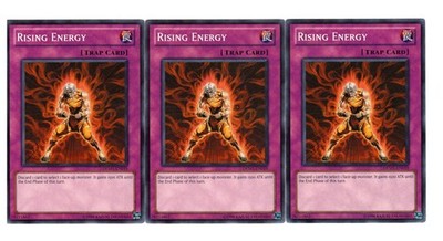 Yugioh- 3X Rising Energy - Common - Unlimited - DEM1-EN019 - Near Mint