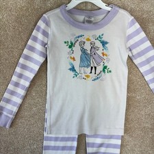 Hanna Andersson FROZEN Pajama Set pjs Girls Size 5 5T 110cm Elsa Long Sleeve