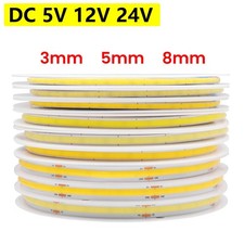 12V High Density COB LED Strip Lights Flexible Tape Rope Cabinet Kitchen Light,✅