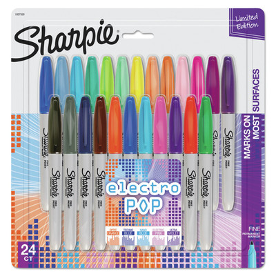 Sharpie 1927350 Fine Tip Permanent Marker - Assorted Color (24/PK) New