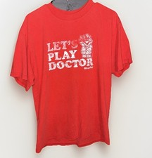 Vintage Dr Doctor Mario T Shirt Adult Large Red Let  s Play Nintendo 90s Y2K