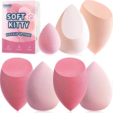 Makeup Sponge Set  Blender Sponges 7 Pcs for Liquid, Cream, and Powder, Latex Fr
