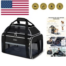 Top-Expandable Pet Carrier 17x11x9.5 Inch Alaska Hawaiian Airline Approved So...