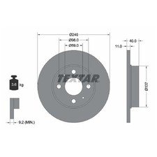2x Bremsscheibe hinten für Fiat 500 312 C Barchetta 183 Bravo 1 182 | 459619