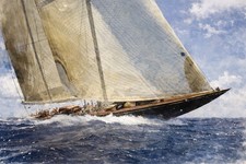 Velsheda J Class Yacht Watercolour A3 Poster – Sailing Wall Art