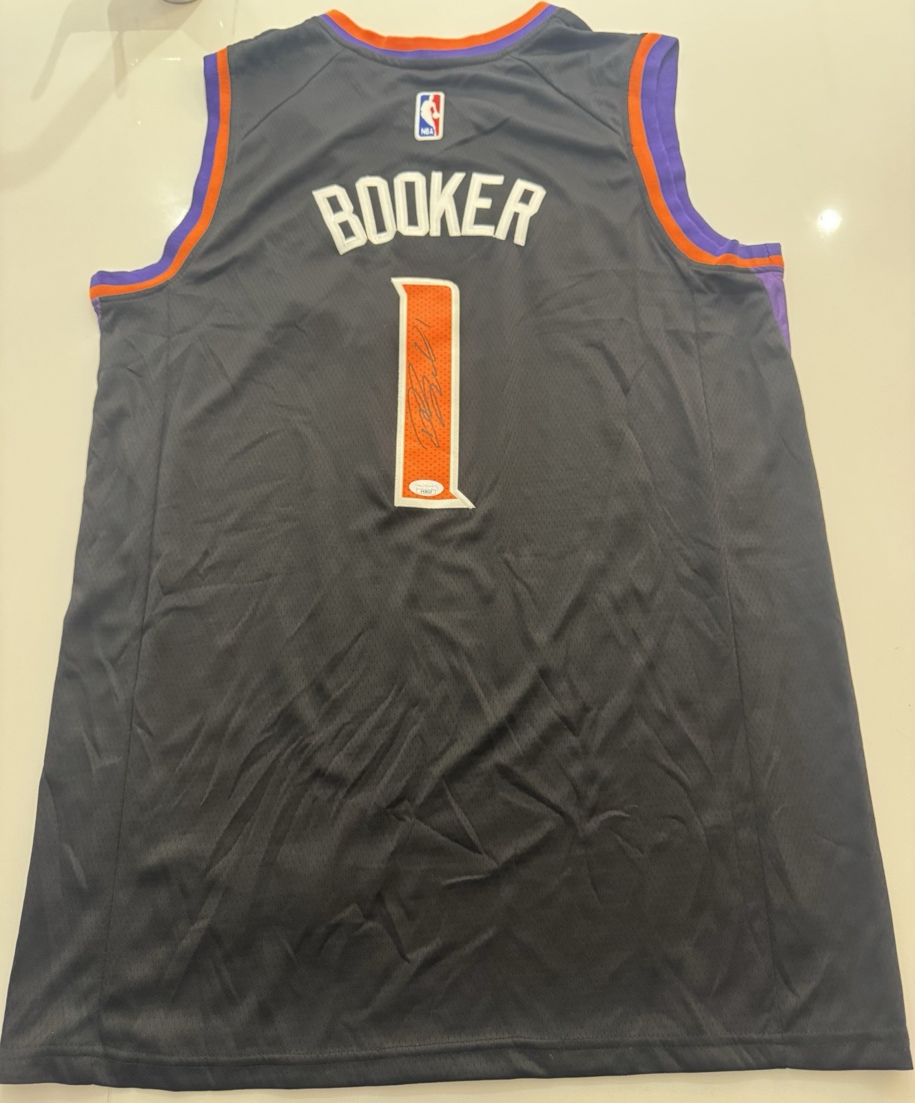 Devin Booker Autographed Signed Phoenix Suns Basketball Jersey JSA COA 