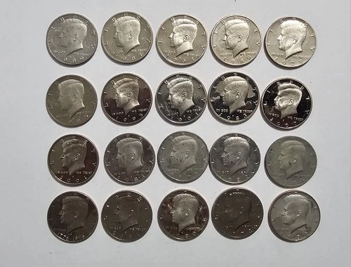 Roll (20 Coins) Proof Kennedy Half Dollars Pulled From Circulation - Roll #1