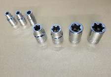 New Craftsman 7pc External Torx Socket Set 14 38 E-torx Star Chrome New Craftsman 7pc External Torx Socket Set 14 38 E-torx Star Chrome