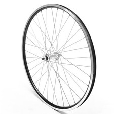 Ruota Anteriore 26" MTB Bici DOPPIA PARETE Avvitabile Nero Cerchio in Lega Bullonato CNC
