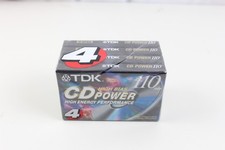4 Pack TDK PWR-110 Minute High Bias CD Power Audio Cassette Tapes Sealed