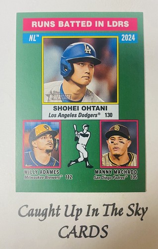 2025 Topps Heritage NL RBI Leaders Ohtani Green Border SP Blaster Only