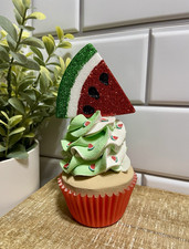 SANDÍA Falsa Hornear Crema Batida Cupcake Postre Bandeja en Niveles Decoración Verano 5.6"
