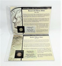 Lot de pièces de monnaie historiques des États-Unis Morgan Mint : Roosevelt, Barber Dimes